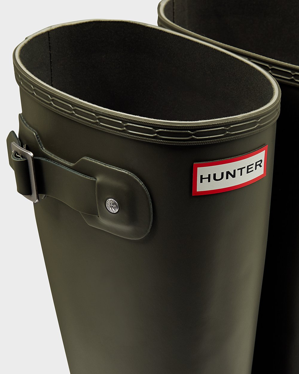 Bottes Hautes de Pluie Hunter Original Homme Vert Foncé Olive TYDGUVA-69